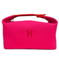 Hermes Brid A Black GM Handbag Pouch Hibiscus Pink