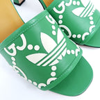 Gucci Adidas Collaboration Sandals Green Size 40 Mule Heel — view 5