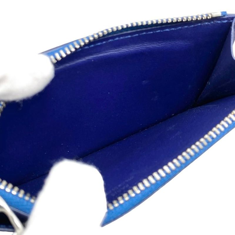 Louis Vuitton Coin Card Holder Monogram Bandana Blue White — view 7