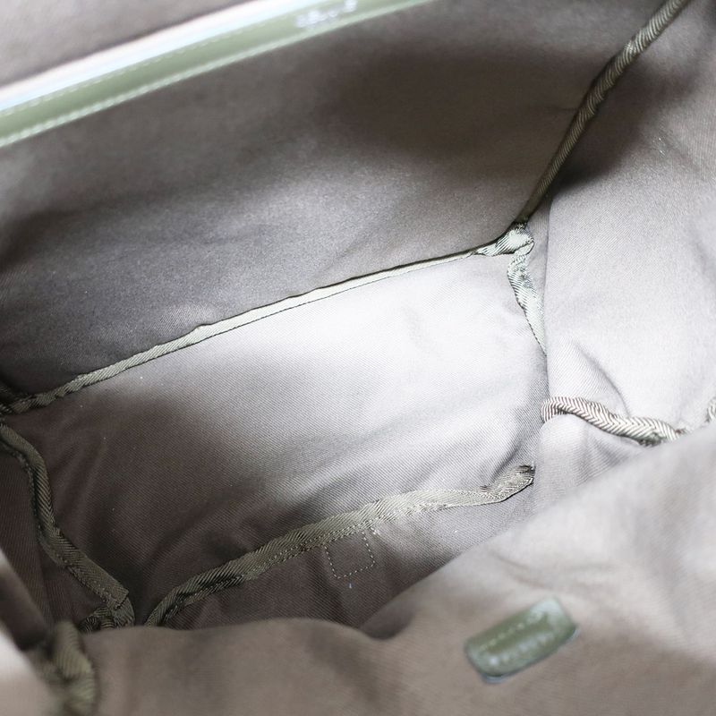 Celine Medium Trekking Backpack Rucksack Khaki Green Cotton — view 6