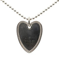 Gucci Heart Necklace Ball Chain Silver