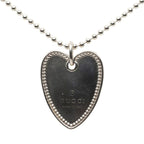 Gucci Heart Necklace Ball Chain Silver