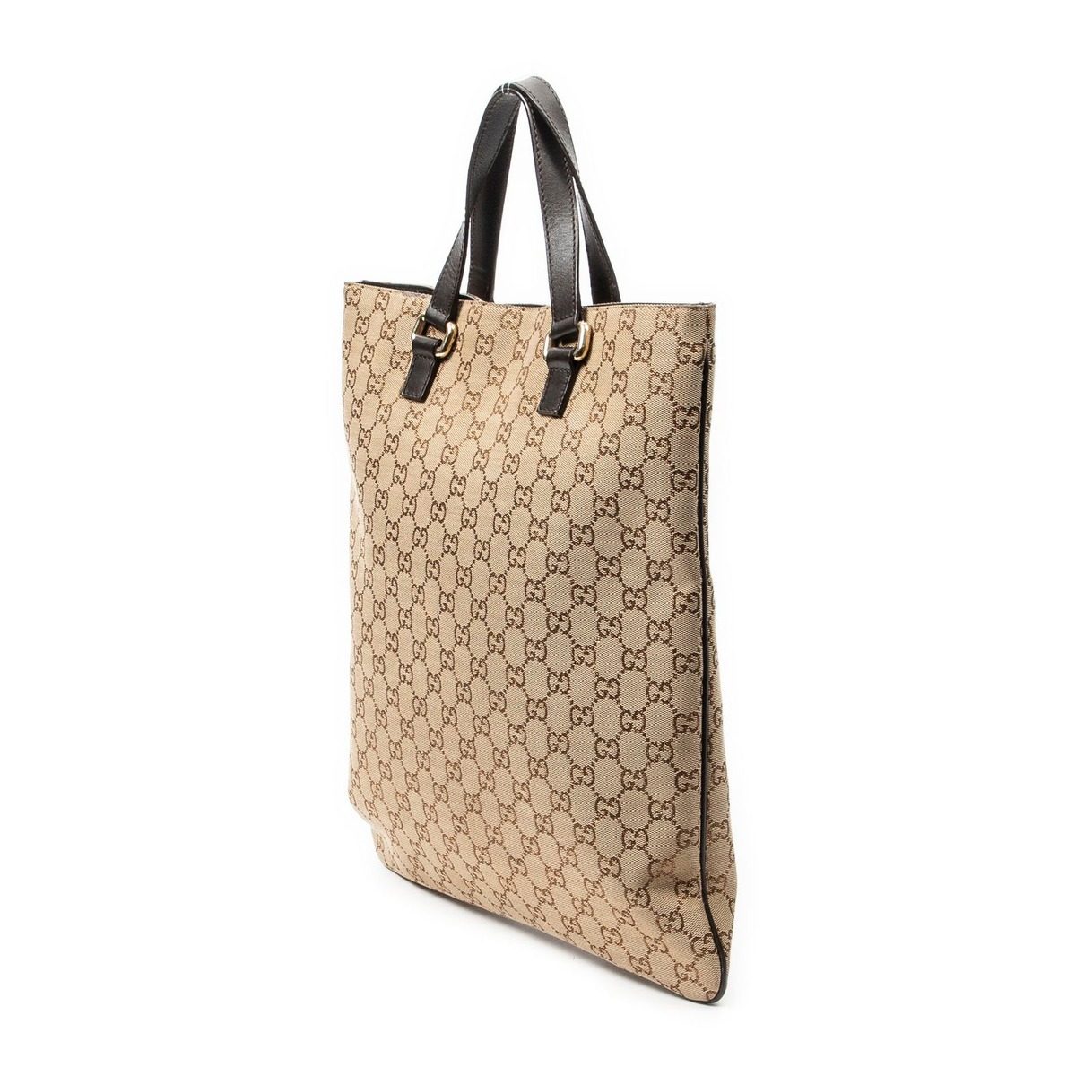 Gucci Vertical Brown Beige GG Canvas Shoulder Bag — view 2