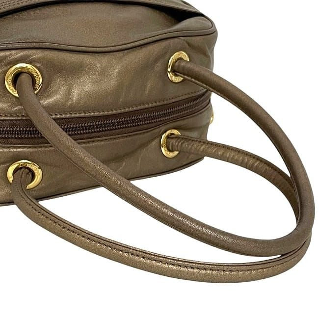 Loewe Handbag Gold Brown Anagram Nappa Leather — view 2