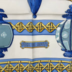 Hermes Scarf Silk Carre 90 Feux de Route Car Lantern White — view 6
