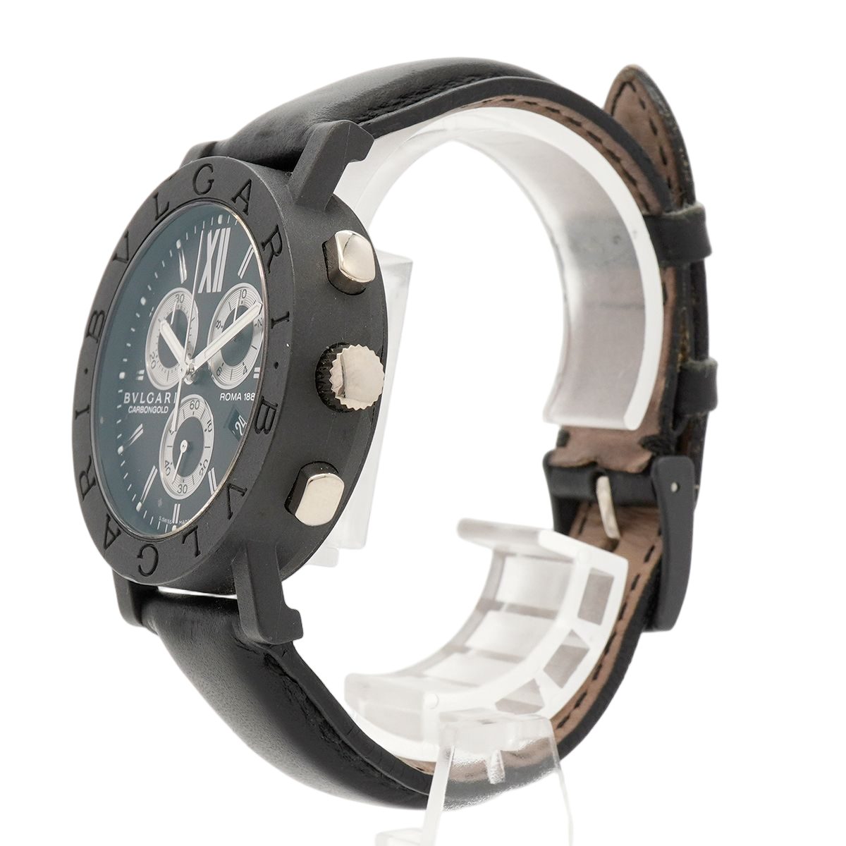 Bvlgari Carbon Gold Chronograph Black Dial Watch — view 2
