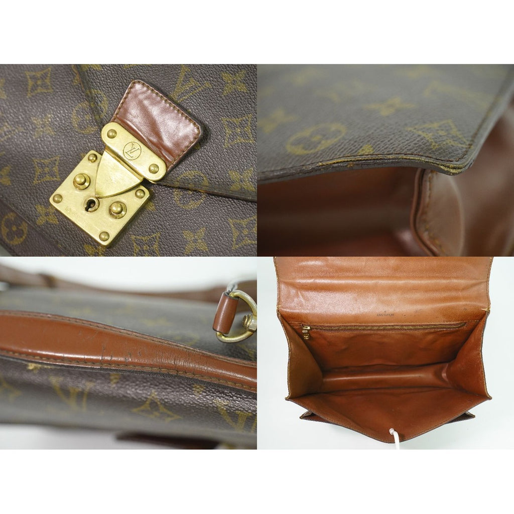 Louis Vuitton LV Monceau Monogram 2-Way Shoulder Bag Brown — view 8