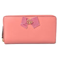 Gucci Wallet Long Round Zipper GG Marmont Ribbon Pink