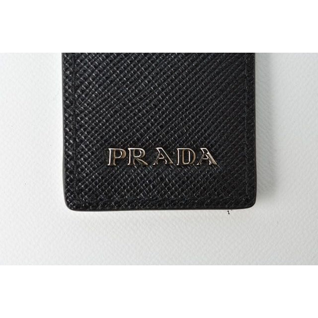 Prada Key Ring Holder Logo Patchwork Black Multi — view 3