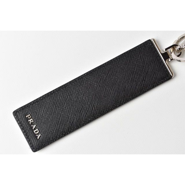 Prada Key Ring Holder Logo Patchwork Black Multi — view 4
