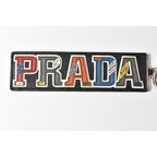 Prada Key Ring Holder Logo Patchwork Black Multi — view 6