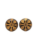 Chanel CC Logo Earrings Gold Plated