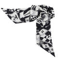 Chanel Chou Coco Mark Logo Ribbon Silk Black White Hair Tie