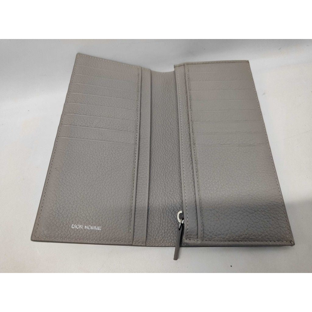 Dior Homme Wallet Gray Leather Bifold New — view 3