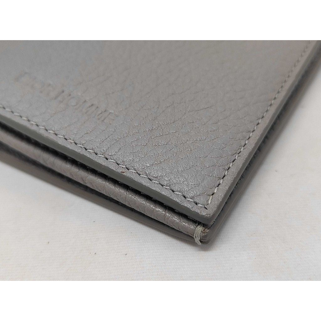 Dior Homme Wallet Gray Leather Bifold New — view 7
