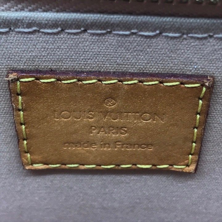 Louis Vuitton Vernis Alma BB Enamel 2-Way Shoulder Hand Bag Beige — view 9