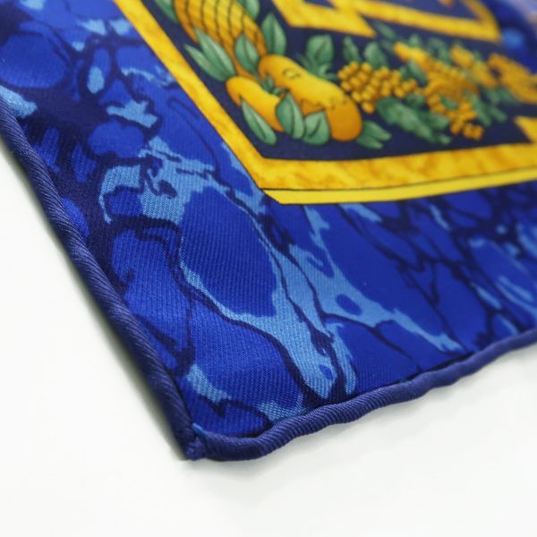 Hermes Carre 90 Carpe DIEM Enjoy Your Day Scarf 100% Silk Blue Sun — view 8