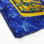 Hermes Carre 90 Carpe DIEM Enjoy Your Day Scarf 100% Silk Blue Sun — view 8