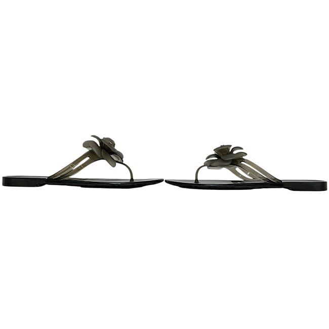 Chanel Sandals Black Camellia — view 5