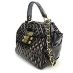 Chanel Handbag Enamel Black Gold Hardware 12 th 2-Way — view 2