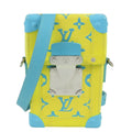 Louis Vuitton Vertical Trunk Wearable Wallet Yellow Blue Monogram Playground