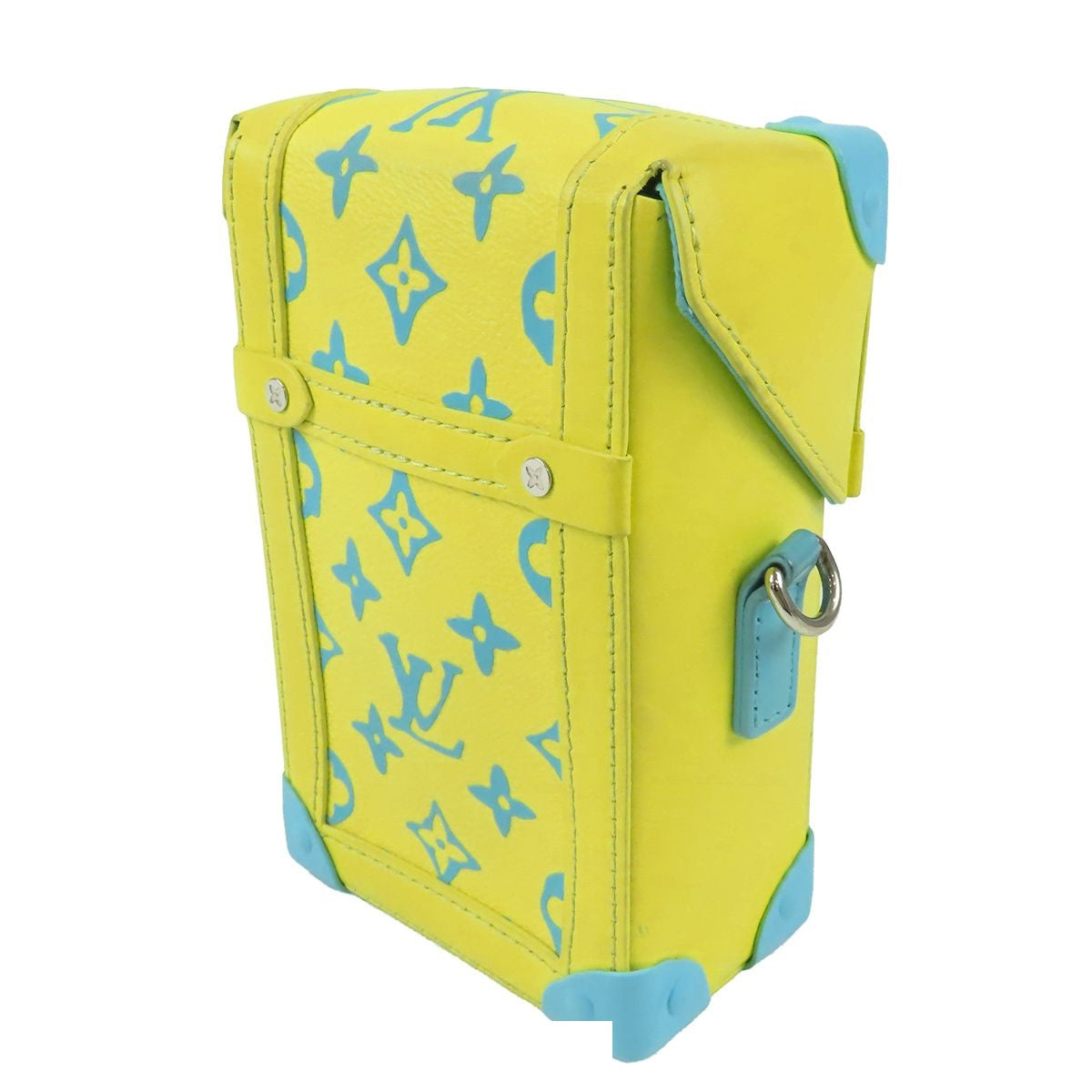 Louis Vuitton Vertical Trunk Wearable Wallet Yellow Blue Monogram Playground — view 2