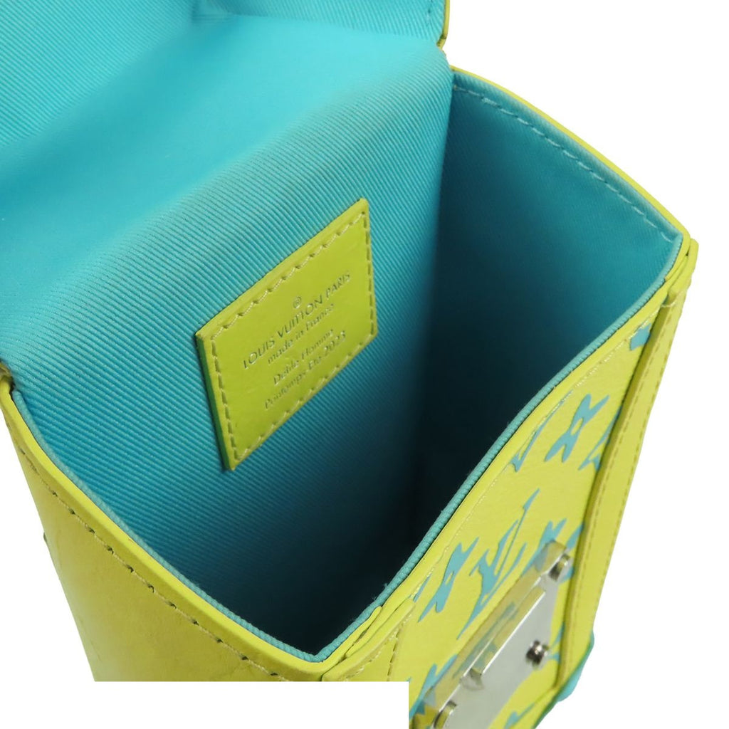 Louis Vuitton Vertical Trunk Wearable Wallet Yellow Blue Monogram Playground — view 4