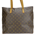 Louis Vuitton Tote Bag Cabas Mezzo Monogram Nubuck Leather Brown