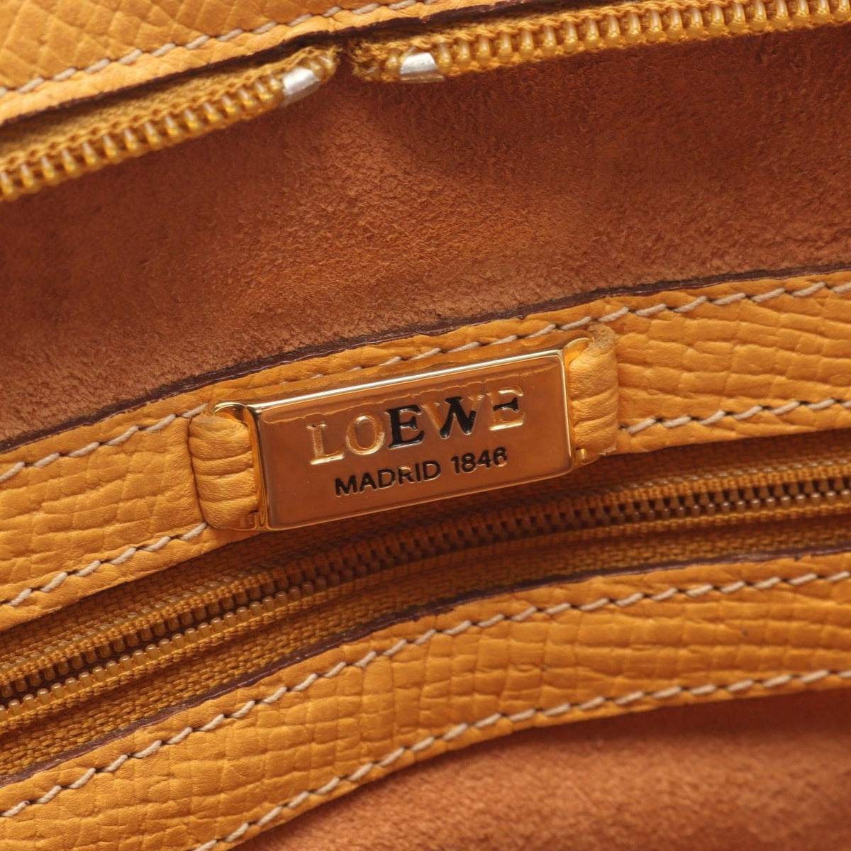 Loewe Tote Yellow Leather Handbag — view 4