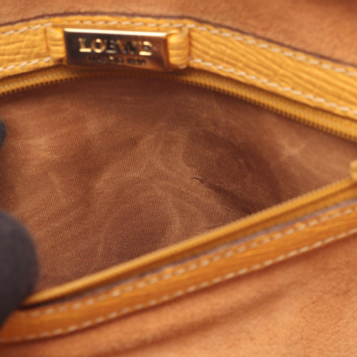 Loewe Tote Yellow Leather Handbag — view 8