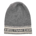 Dior 05 Dwi714 I007 D White Wool Cashmere Logo Beanie Knit Cap