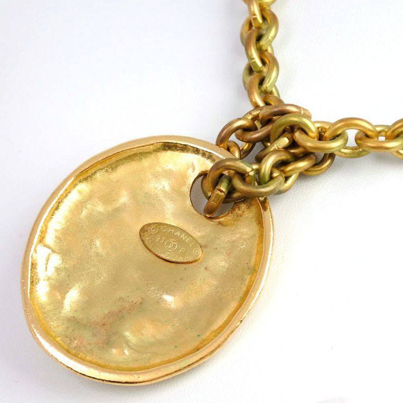 Chanel Coco Mark Gold Plated 93 P 110.4 g Necklace — view 6