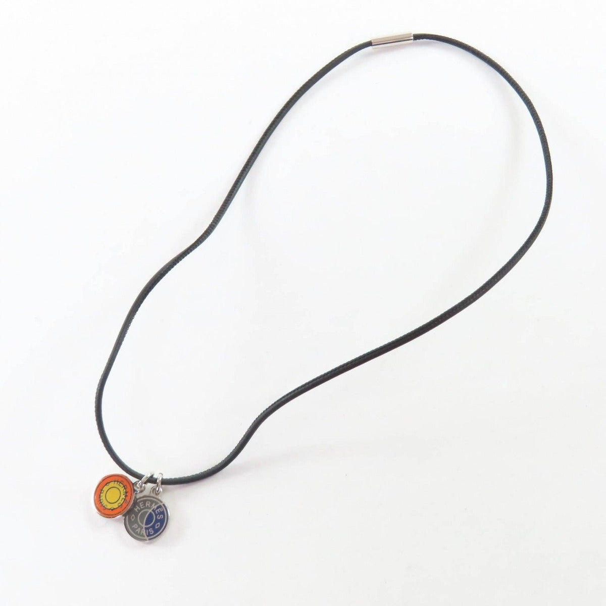 Hermes Eclipse Necklace Pendant Choker Orange Blue — view 5