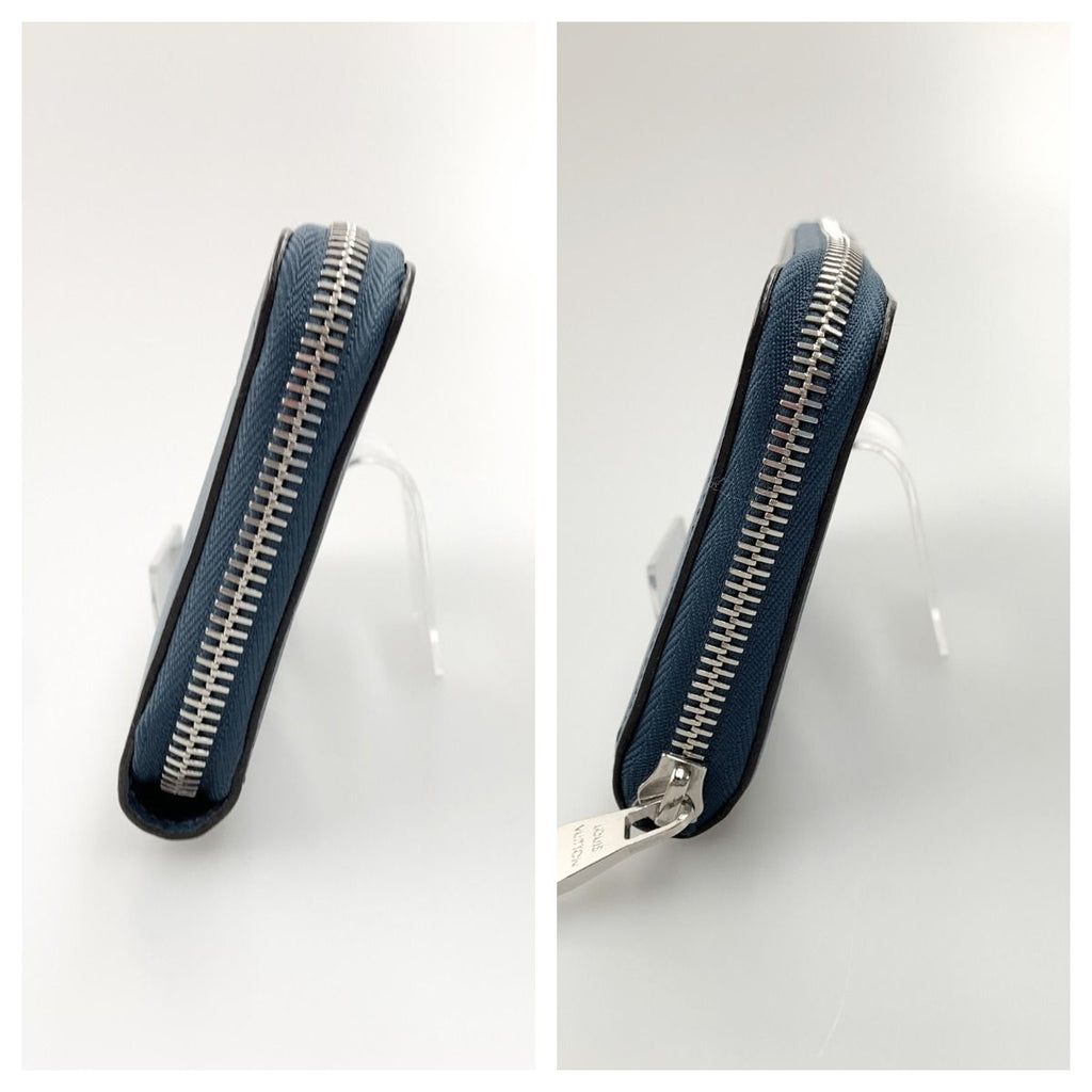 Louis Vuitton Epi Zippy Wallet Vertical Round Zipper Long Blue — view 3
