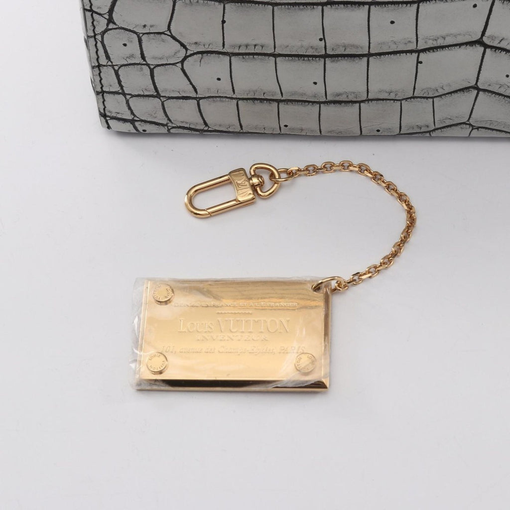 Louis Vuitton Handbag Light Gray Leather 2-Way — view 9