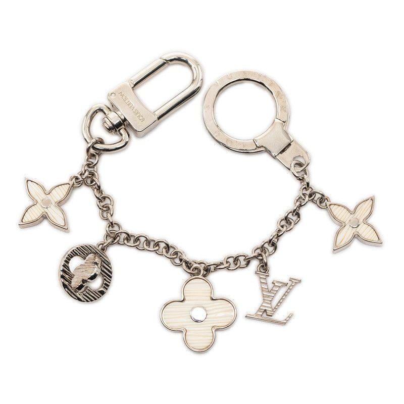 Louis Vuitton Bijoux Sac Chenne Fleur de Epi Key Holder Key Ring Charm Silver