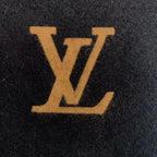Louis Vuitton Scarf Cashmere LV Logo Black — view 3