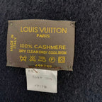 Louis Vuitton Scarf Cashmere LV Logo Black — view 4