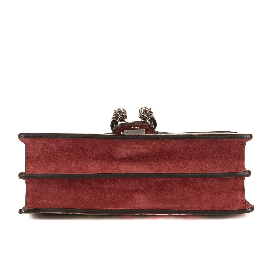 Gucci Blooms Dionysus Beige Burgundy Supreme Canvas Shoulder Bag — view 6