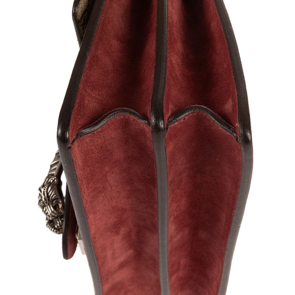 Gucci Blooms Dionysus Beige Burgundy Supreme Canvas Shoulder Bag — view 8