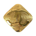 Chanel Vintage CC Logo Gold Plated Brooch 29 Engraved