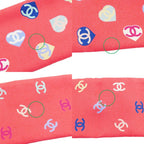 Chanel Headband Twill Pink Coco Mark 100% Silk Scarf Accessories — view 7