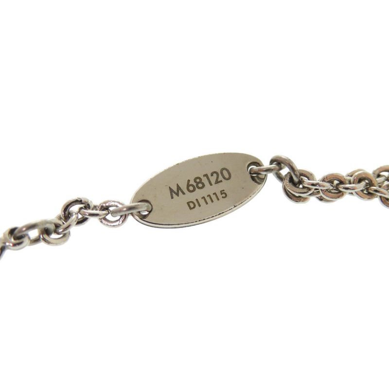 Louis Vuitton Single Bracelet Serieurs Strass Metal Rhinestone Silver — view 8