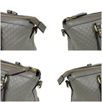 Gucci Micro Shimmer Leather Mini Tote Bag 2-Way Light Gray — view 5