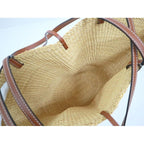 Loewe Shell Basket Bag Small Elephant Grass Leather Natural Pecan — view 6