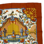 Hermes Scarf 100% Silk Carre 90 Orgauphone ET Autres Mecaniques Pipe Organ — view 4