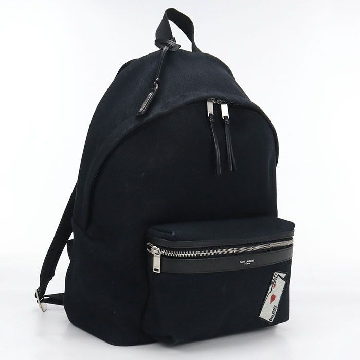 Saint Laurent Backpack Canvas Black