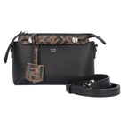 Fendi by the Way Mini Shoulder Bag Leather Black Brown