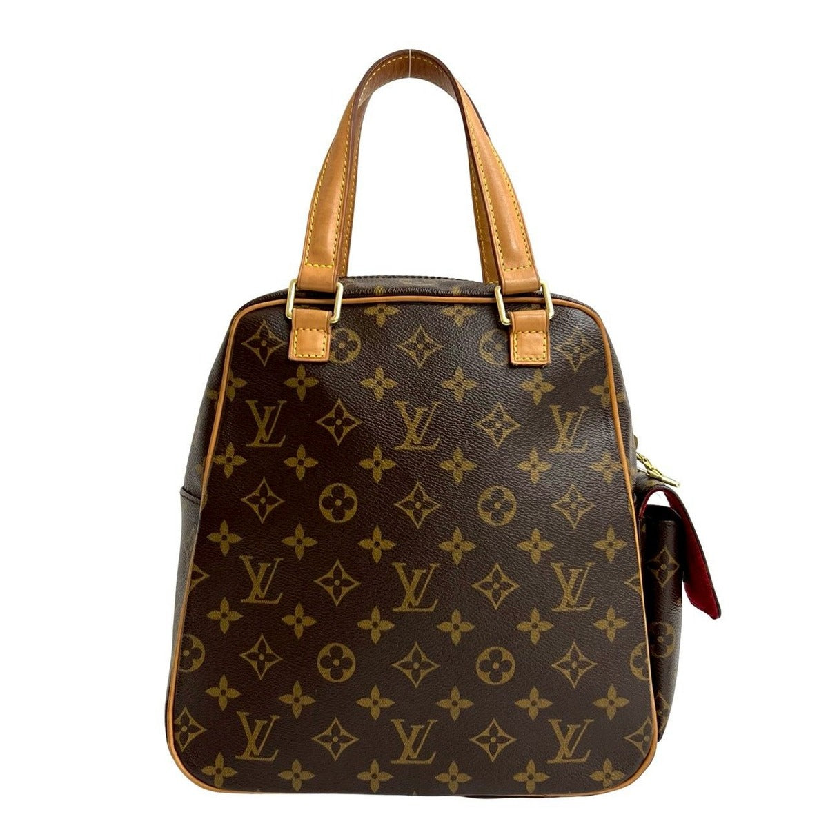 Louis Vuitton Vintage Excentri Cite Monogram Leather Mini Boston Bag Brown — view 3