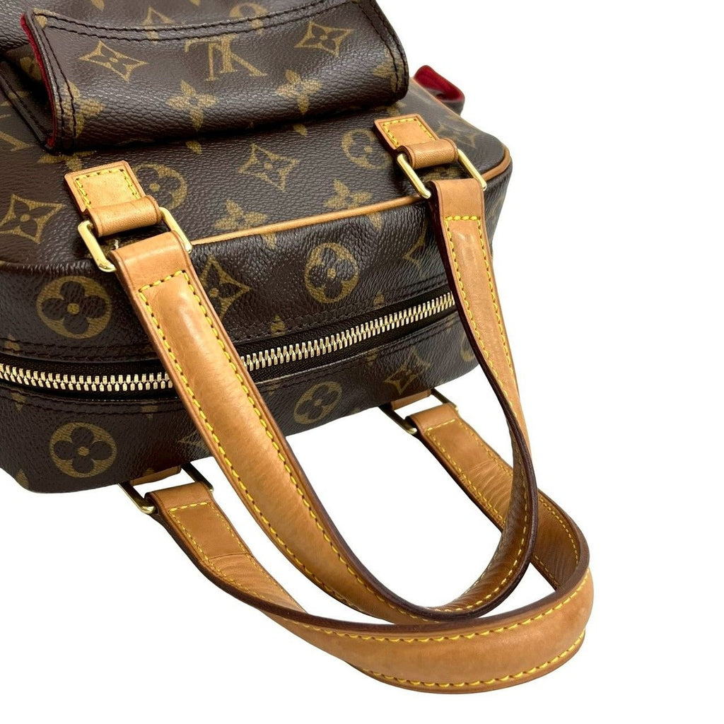 Louis Vuitton Vintage Excentri Cite Monogram Leather Mini Boston Bag Brown — view 4
